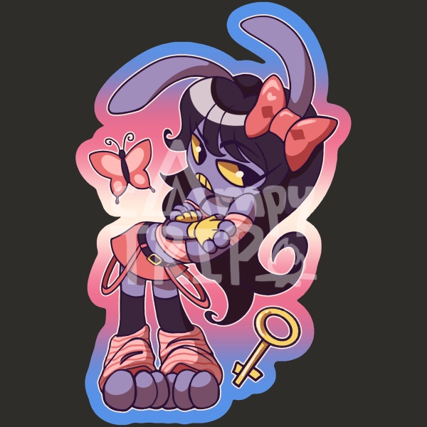 Jax Digital Circus Glitter Epoxy Keychain