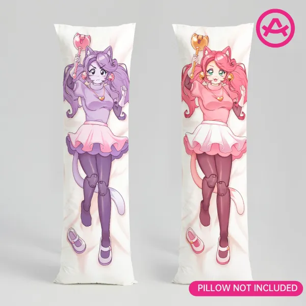 Dual Mad Mew Mew/ Pink Deltarune Body Pillowcase (Duo style)