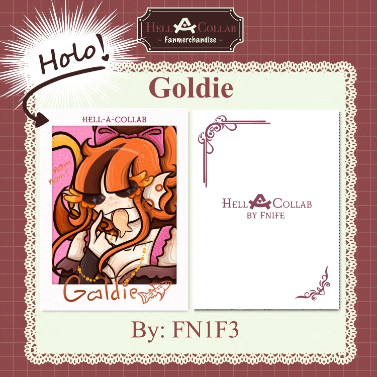 Goldie Holographic Card  || Maid Cafe Hell-a-Collab