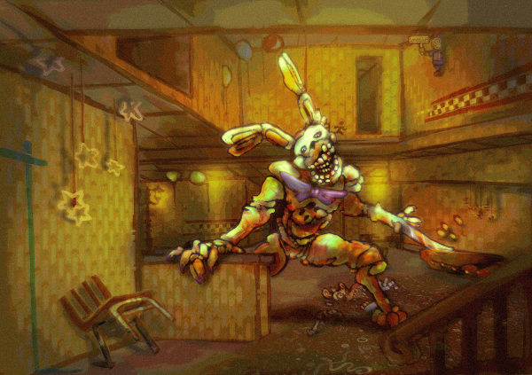Fnaf x Backrooms - Springtrap Still Life A4 Print