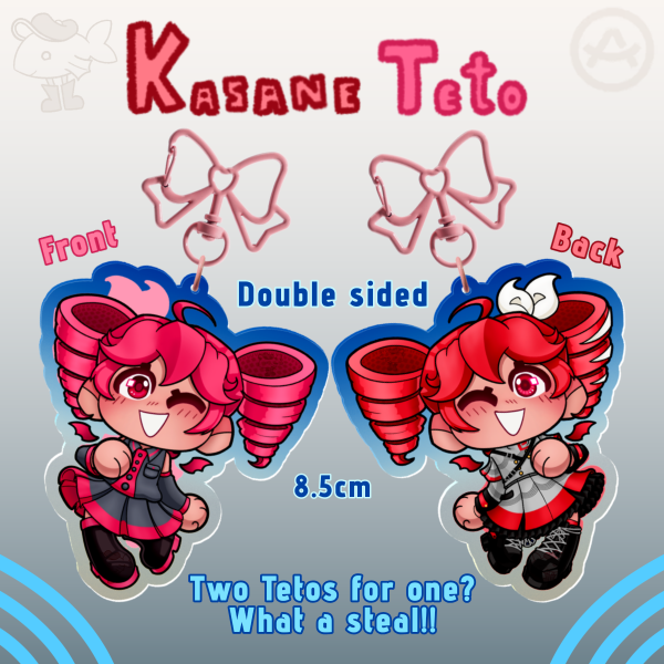 Kasane Teto Double Sided Acrylic Keychain - 8.5cm