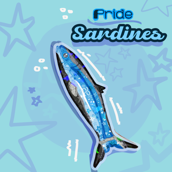 Pride Sardines - Social Anxiety Pride Flag Clear PET Vinyl Die Cut Stickers