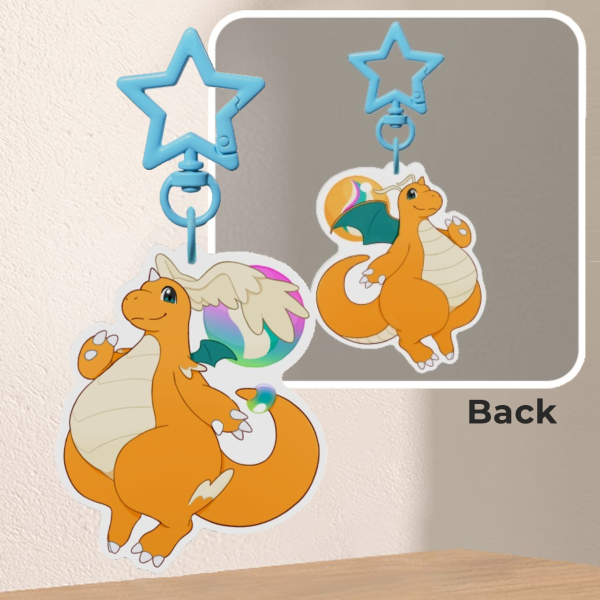 Mega Dragonite - Clear Acrylic Keychains