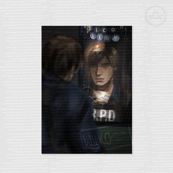 Leon S. Kennedy Rookie/ Requiem Poster Print! (Resident Evil 2/ Resident Evil 9)