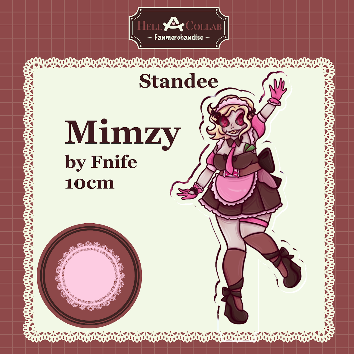 Mimzy Standee  || Maid Cafe Hell-a-Collab