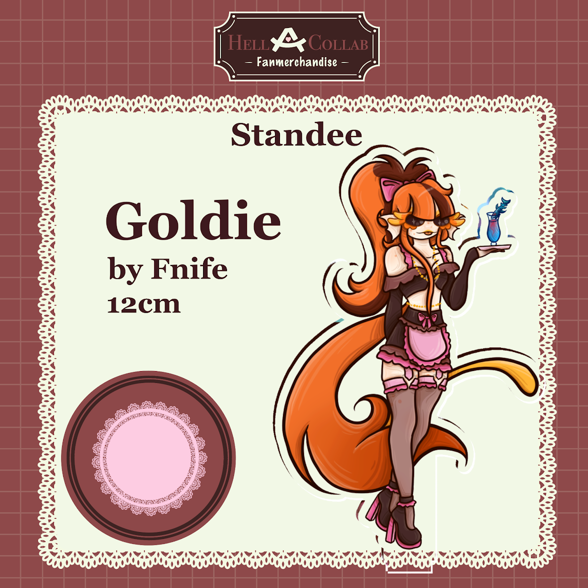 Goldie Standee  || Maid Cafe Hell-a-Collab