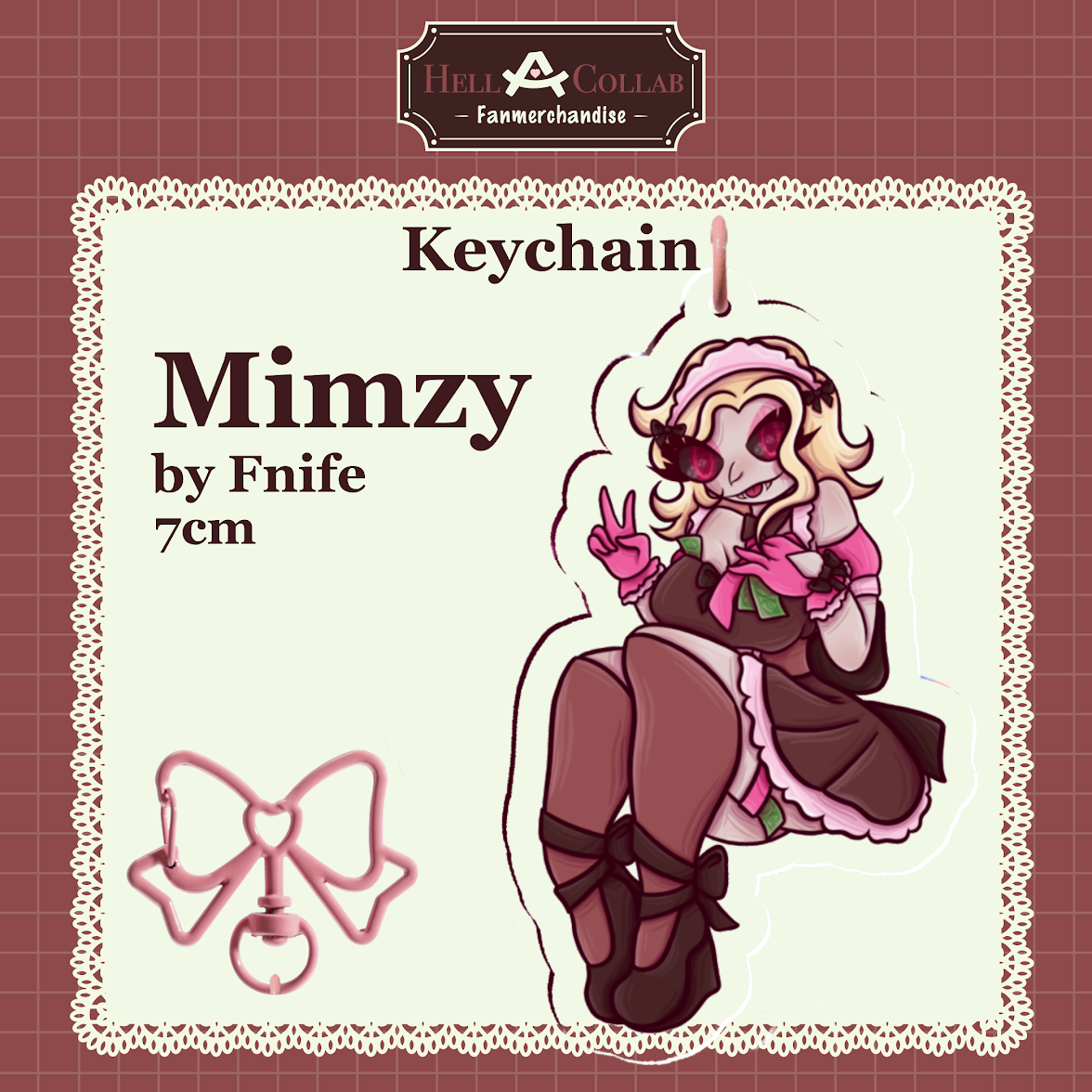 Mimzy Keychain  || Maid Cafe Hell-a-Collab