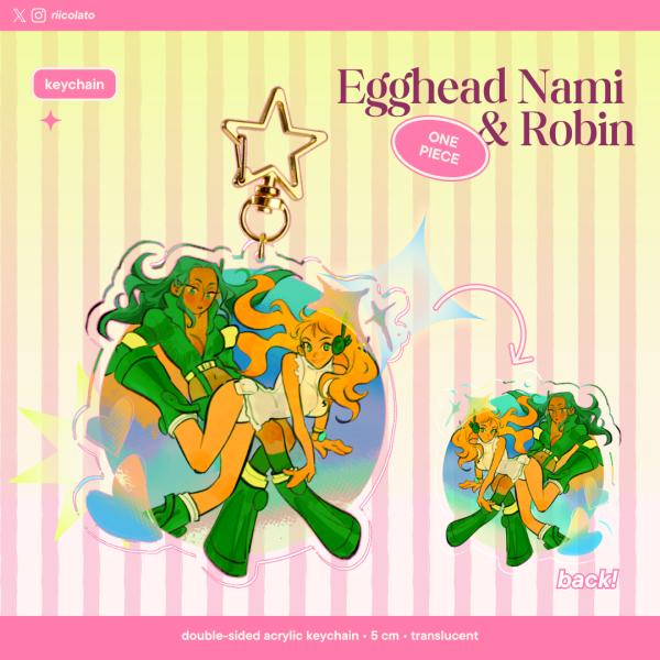 Egghead Nami & Robin Acrylic Keychain