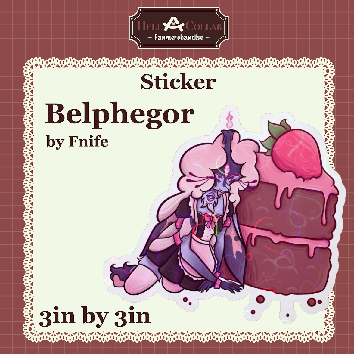 Belphie Sticker  || Maid Cafe Hell-a-Collab