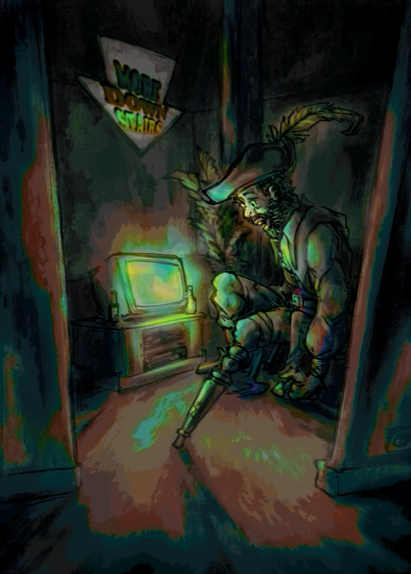Backrooms Captain Clark A4 Print
