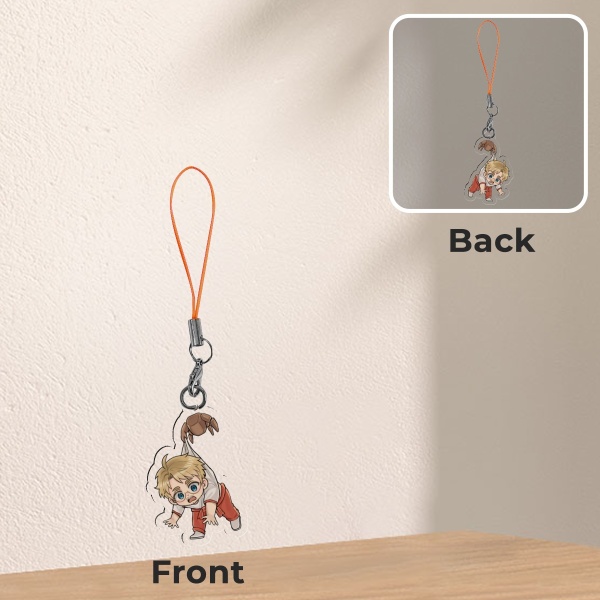 Ryland Grace and Rocky Clear Acrylic phone charm