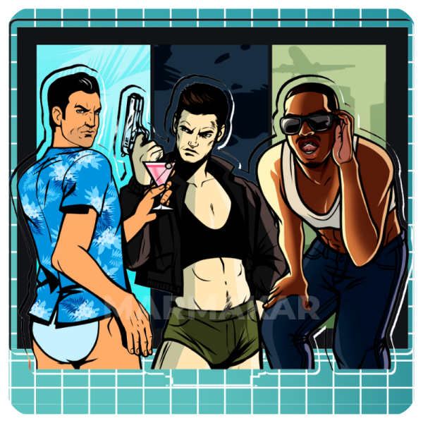 GTA Trilogy Double Insert Acrylic Stand