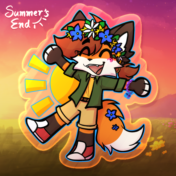 Summer's End Clear Epoxy Acrylic Keychain