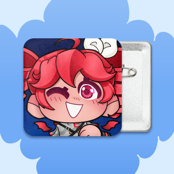 Kasane Teto SynthV Square Plush Badge