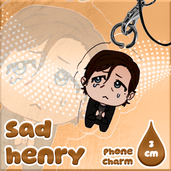 Sad Henry Letham 3cm Phone Charm