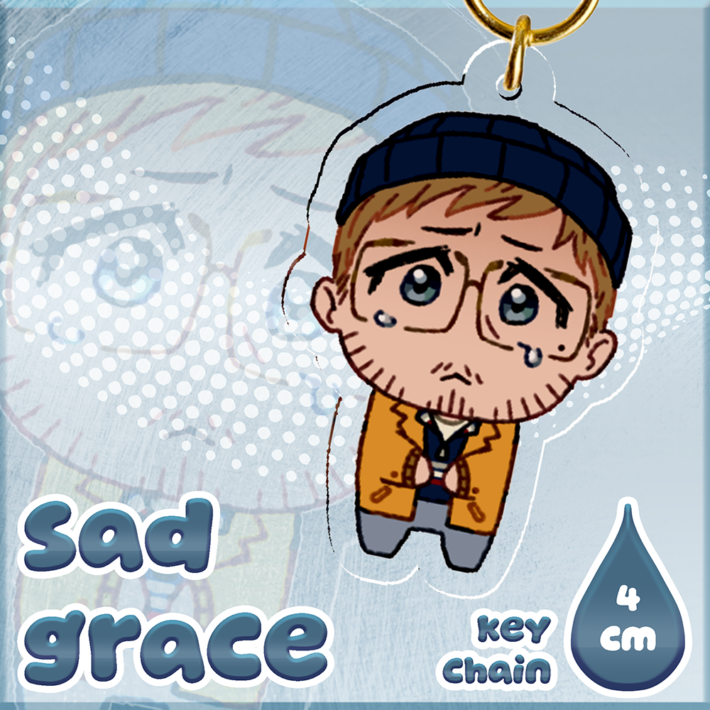 Sad Ryland Grace 4cm Keychain