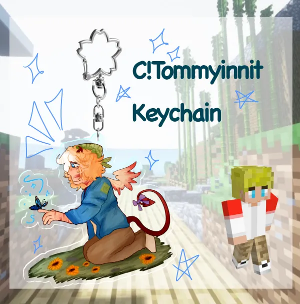 C!Tommyinnit Butterfly Keychain