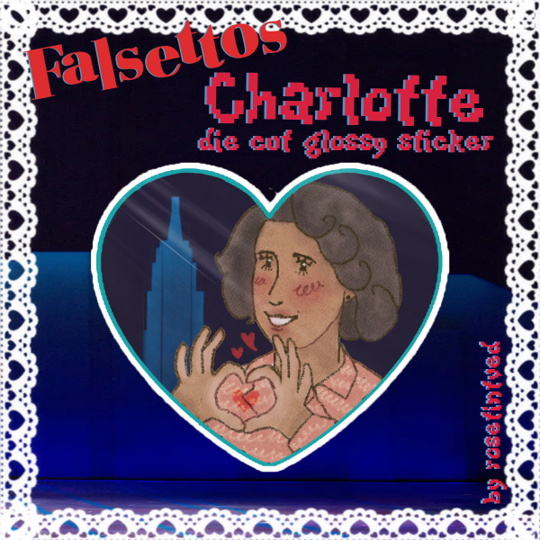 Charlotte Falsettos Sticker