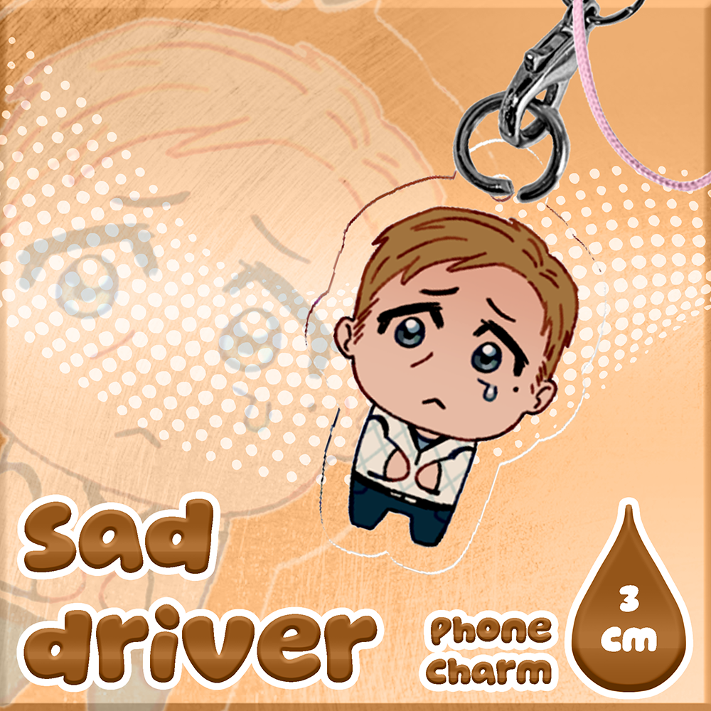 Sad Driver 3cm Phone Charm