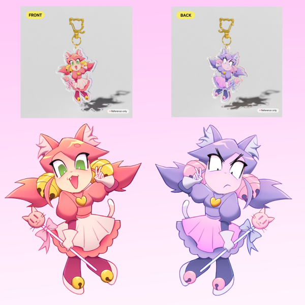 Mad Mew Mew Double Sided Acrylic Keychains