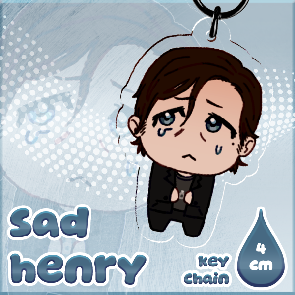 Sad Henry Letham 4cm Keychain