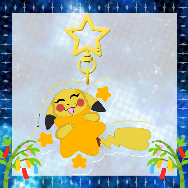 Star Pikachu-Acrylic Keychains