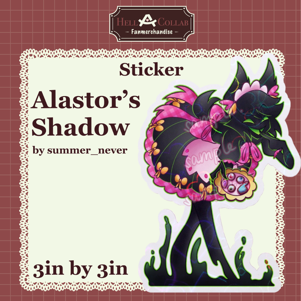 Alastor's Shadow – Sticker – Hellacollab Maid Cafe Collection