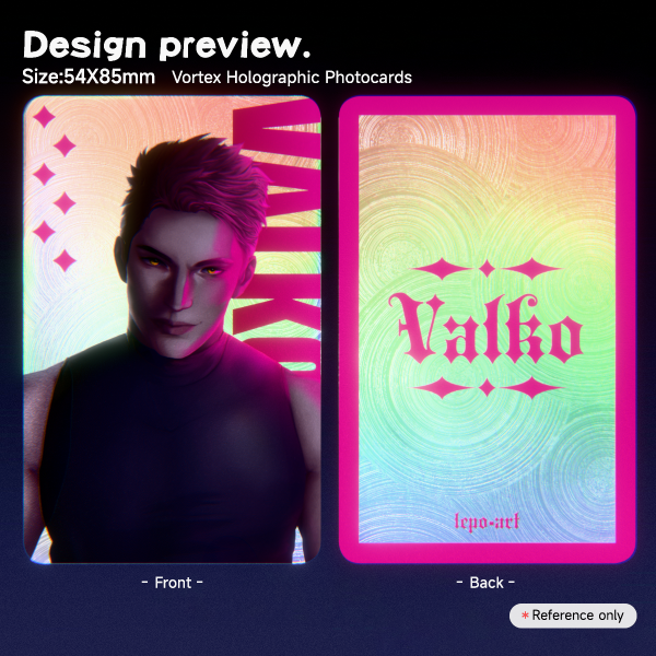 Vortex Holographic Photocards