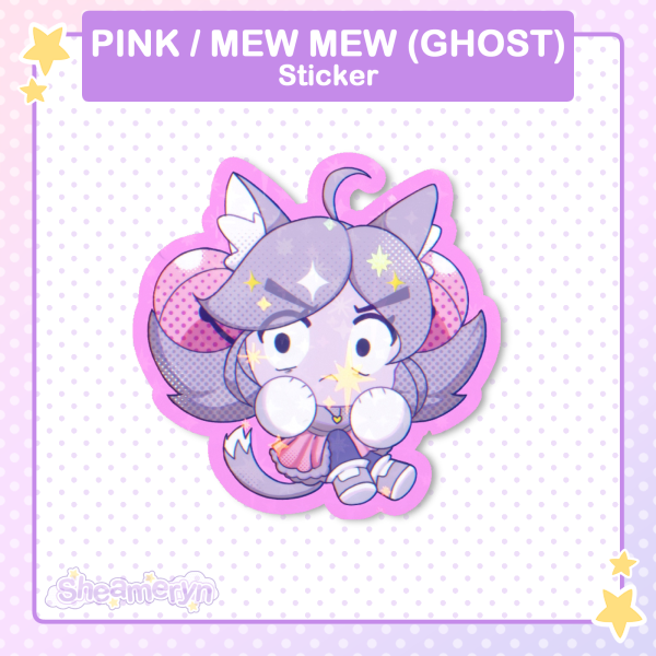 Deltarune - Pink/Mew Mew (Ghost) Sticker
