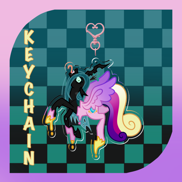 Queen Chrysalis Keychain