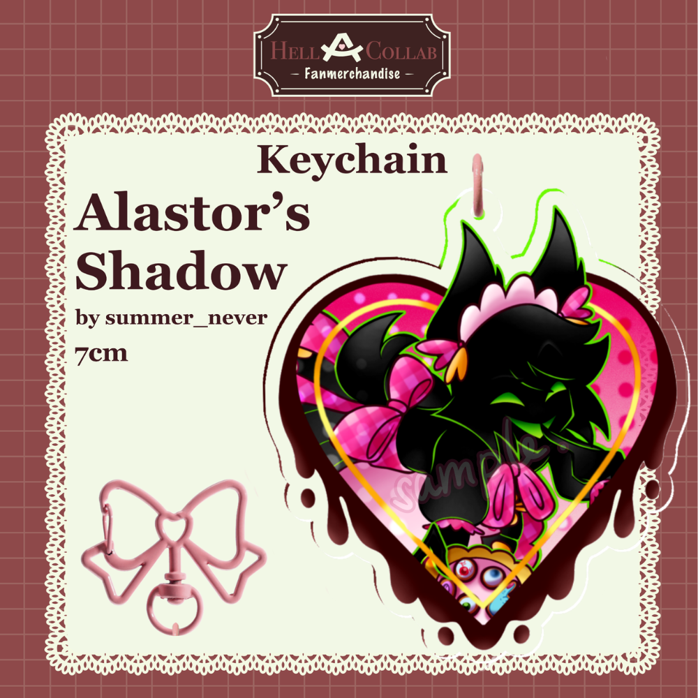 Alastor's Shadow – Keychain – Hellacollab Maid Cafe Collection