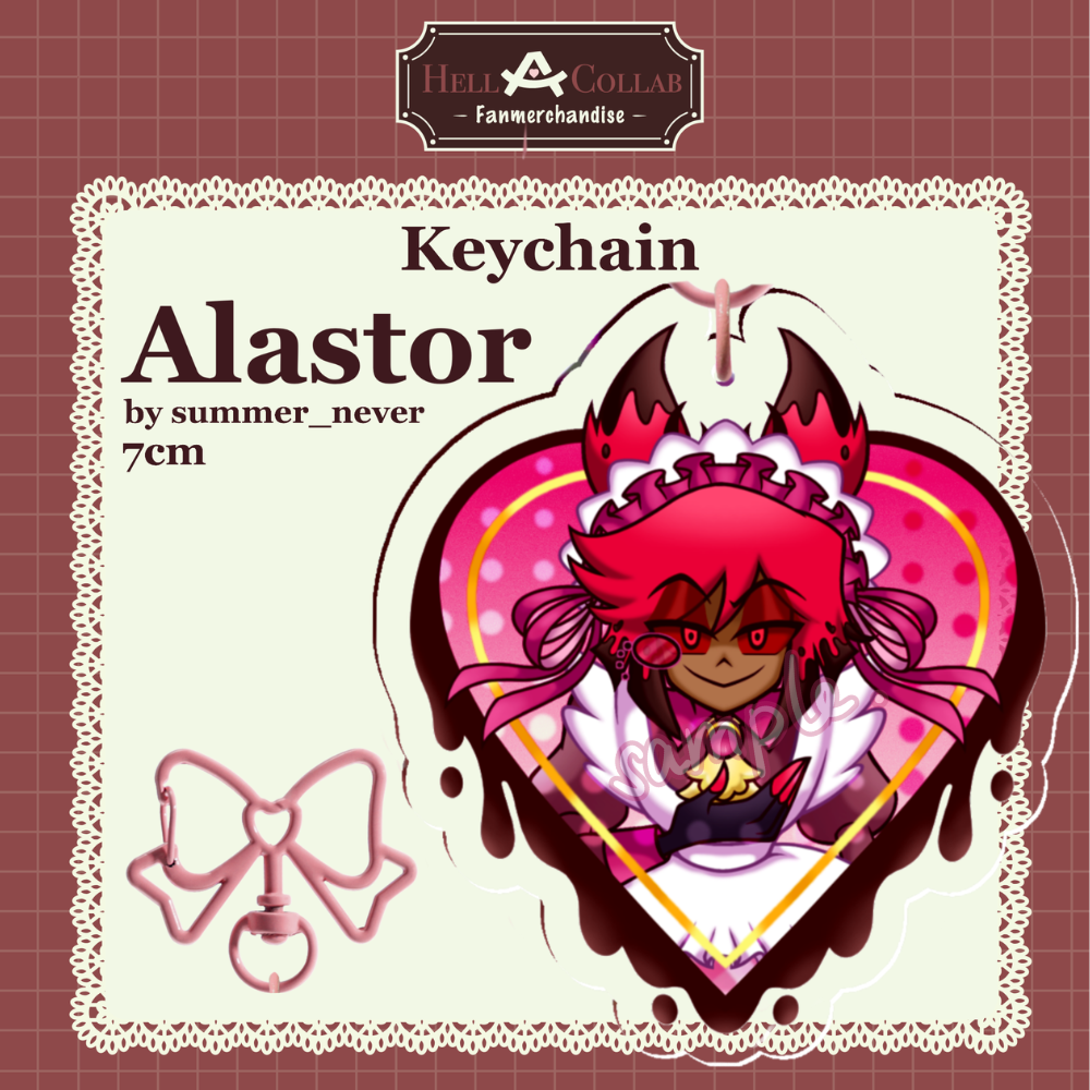 Alastor – Keychain – Hellacollab Maid Cafe Collection