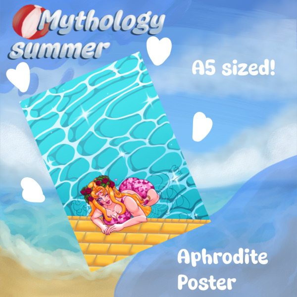 Mythology summer Aphrodite A5 poster