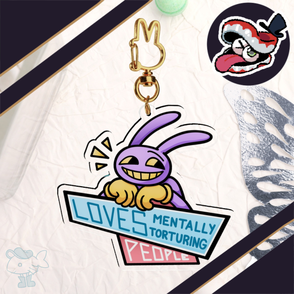 Jax Text Box Double sided Acrylic Keychain