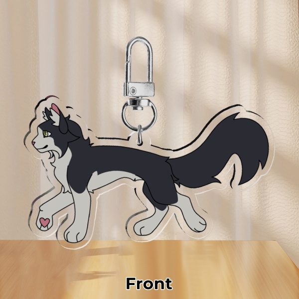 Tuxedo Cat Keychain