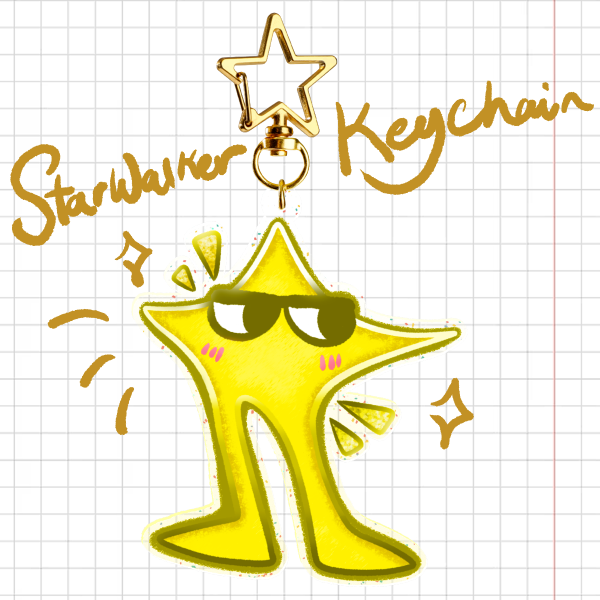 [ DELTARUNE ] Original Starwalker Glittery Keychain