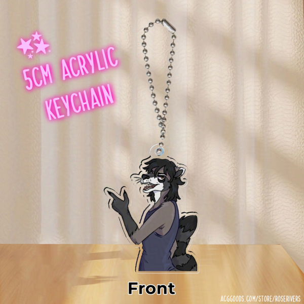 Raccoon Fursona - 5CM Acrylic Keychain Charm