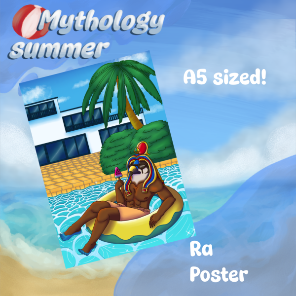 Mythology summer Ra A5 poster