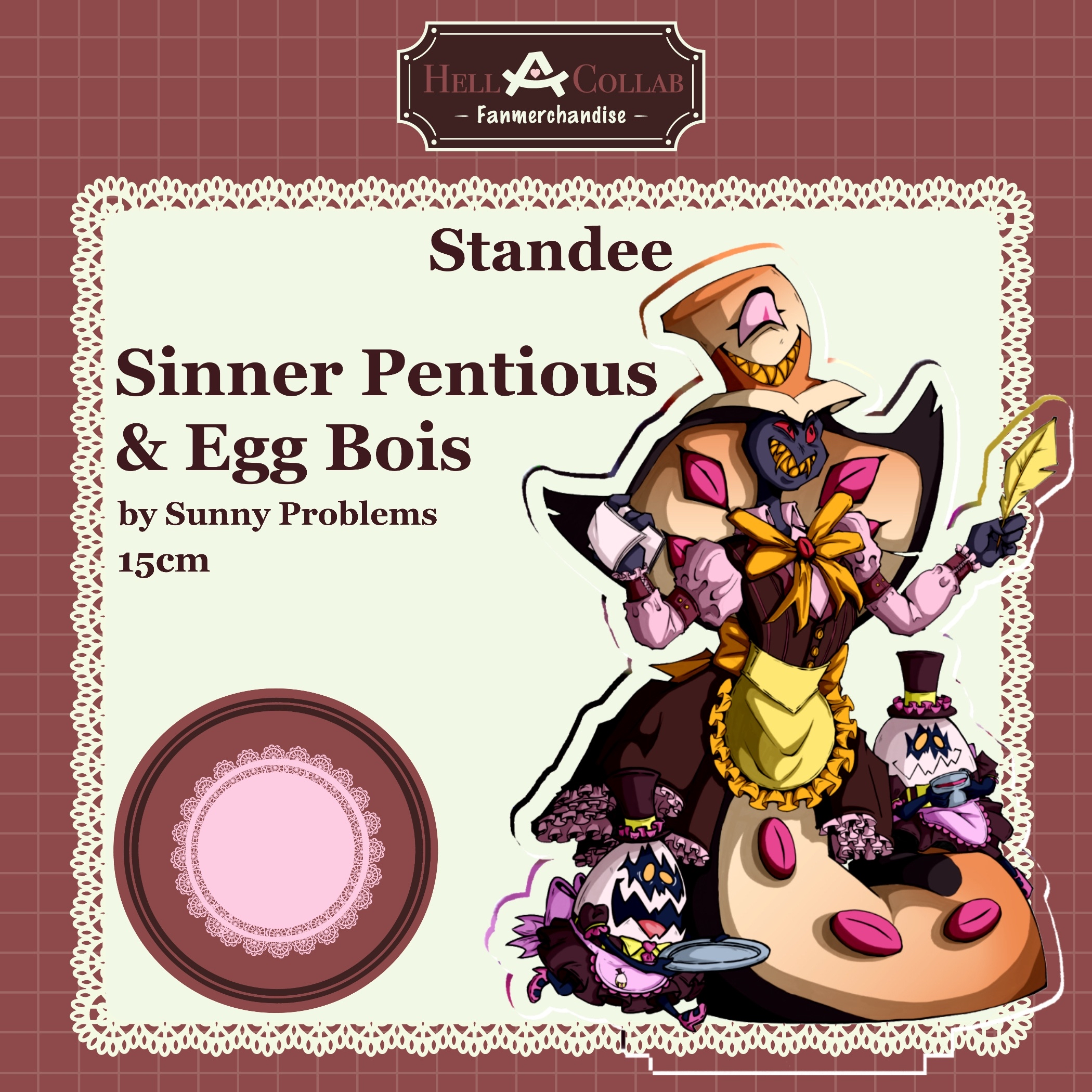 Sir Pentious and Egg Bois - Acrylic Standee - Hellacollab Maid Cafe Collection