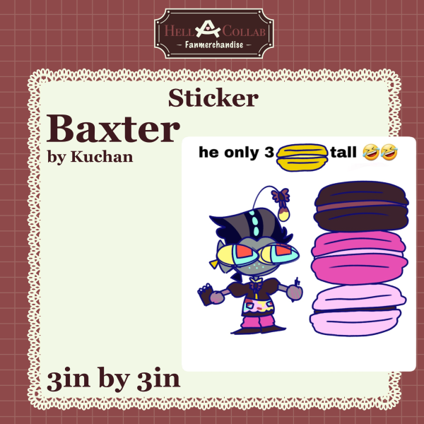 Baxter Sticker - Hellacollab Maid Cafe Collection