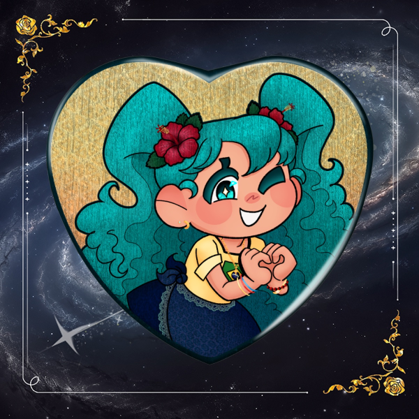 Hatsune Miku Heart Badge