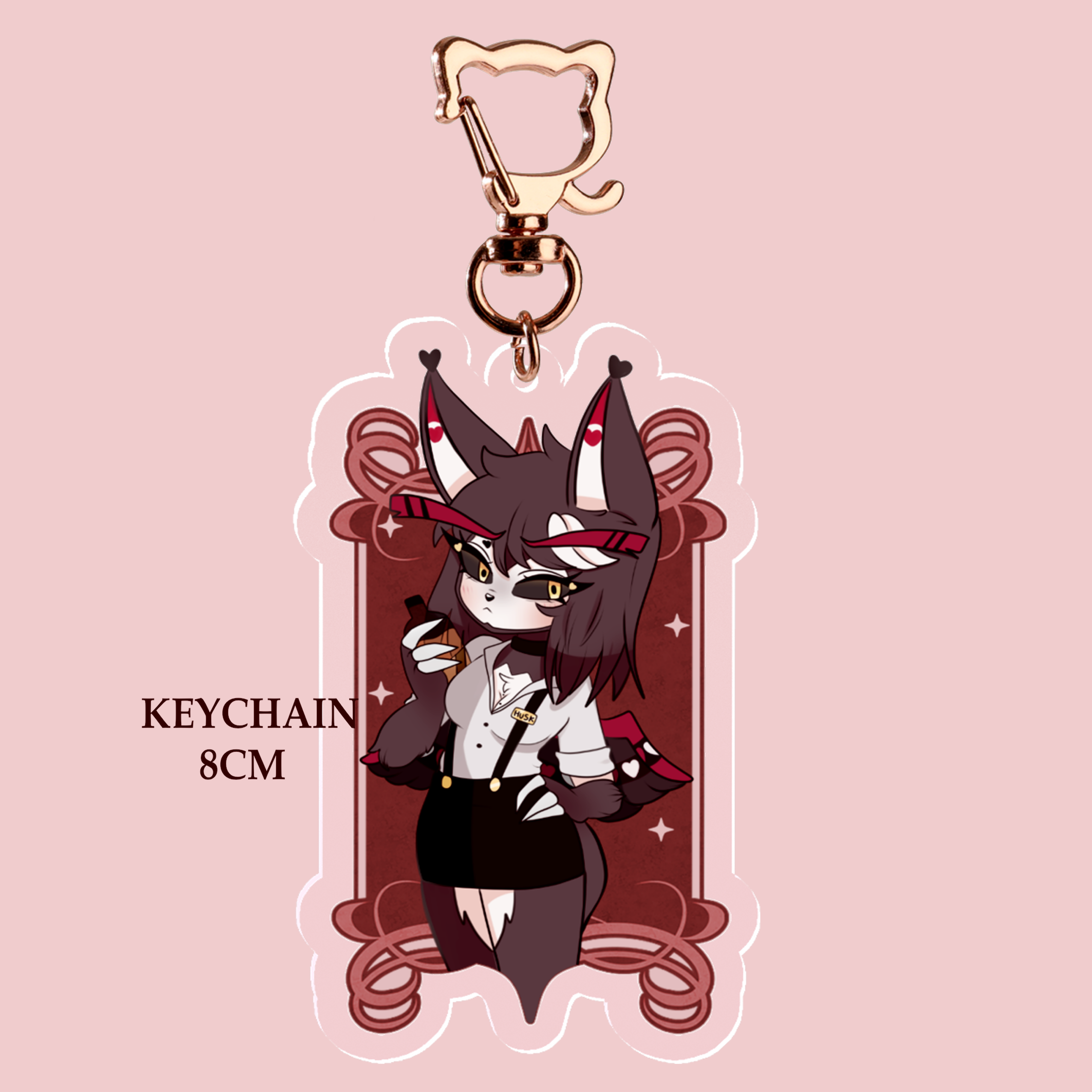 Female Husk | Bartender outfit acrylic keychain | hazbin hotel