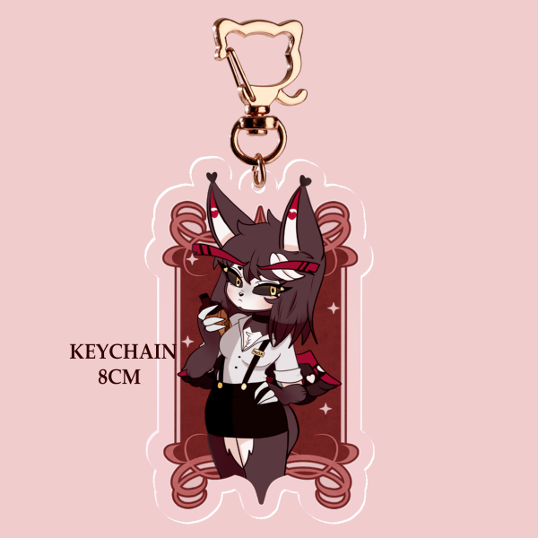 Female Husk | Bartender outfit acrylic keychain | hazbin hotel