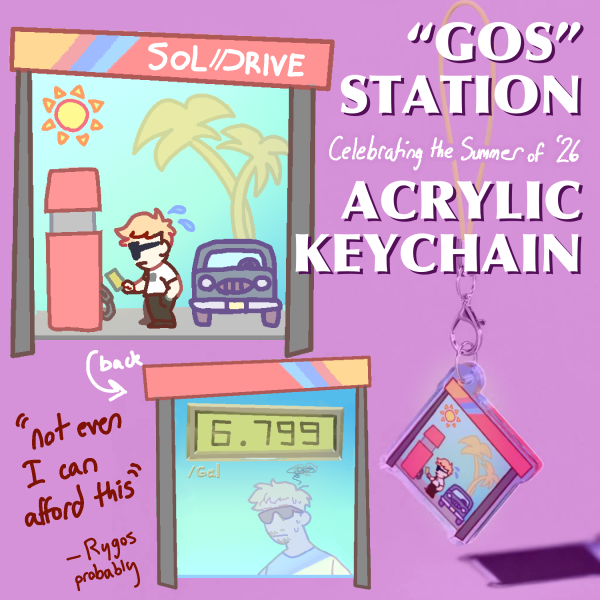 “Gos Station” Double-Sided Acrylic Keychain/Charm