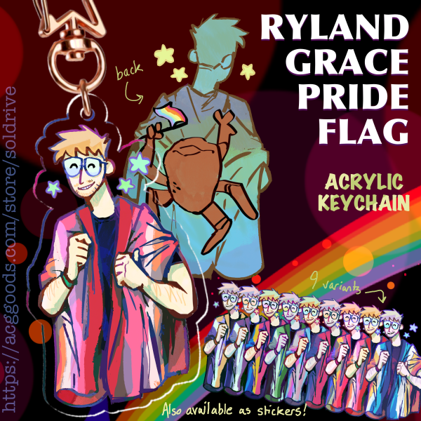 Lesbian Pride Ryland Grace Double-sided Acrylic PHM Keychain