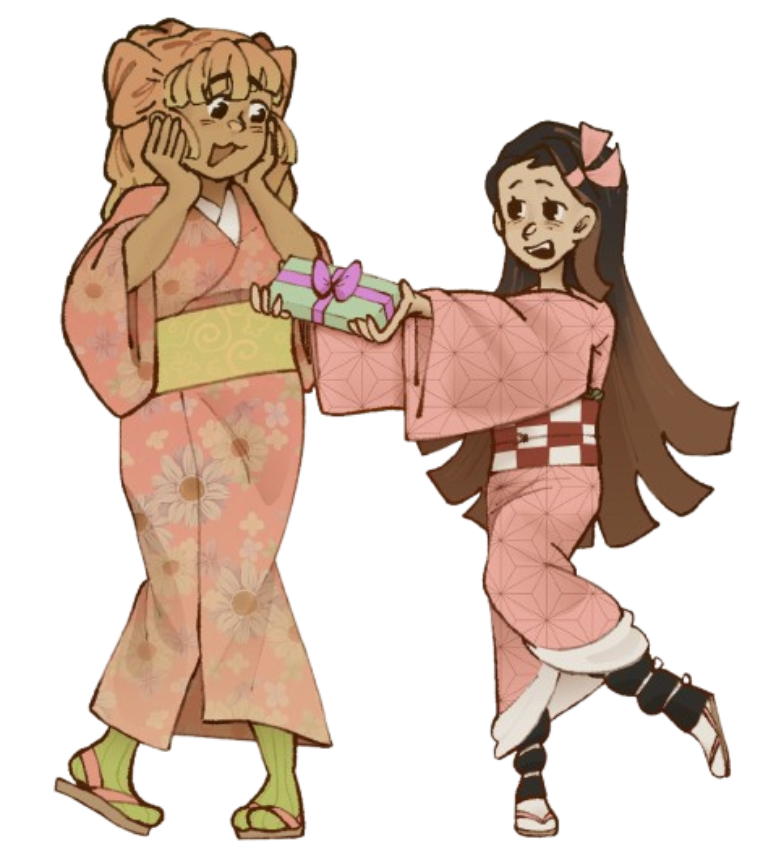 Mitsuri and Nezuko Standee