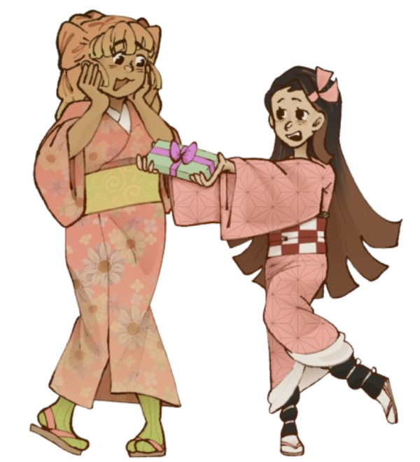 Mitsuri and Nezuko Standee