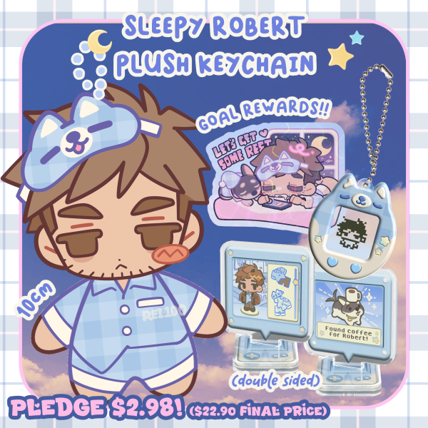 Sleepy Robert Plushie Keychain