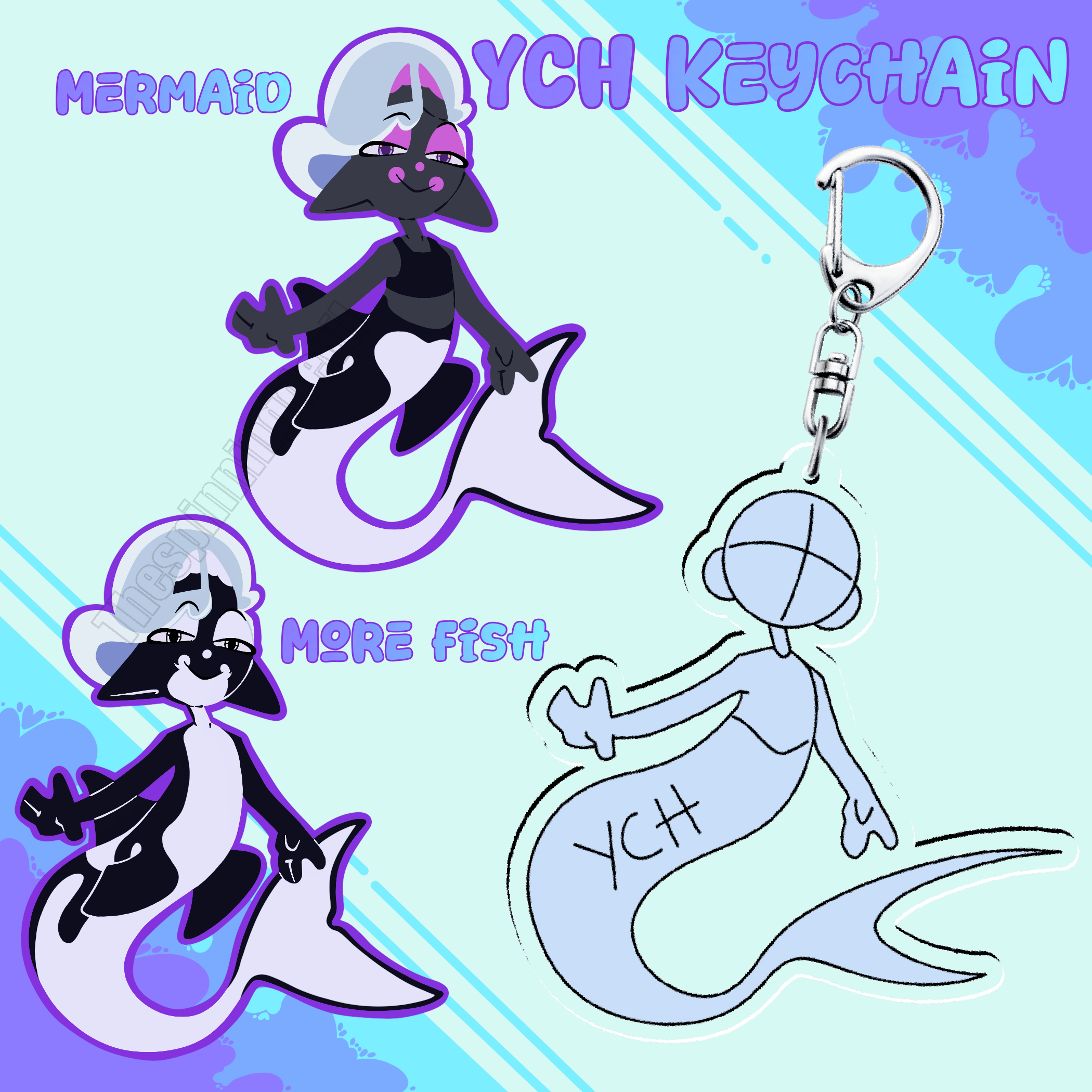 YCH mermaid Keychain