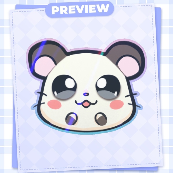 Panda Colored Edge Sticker